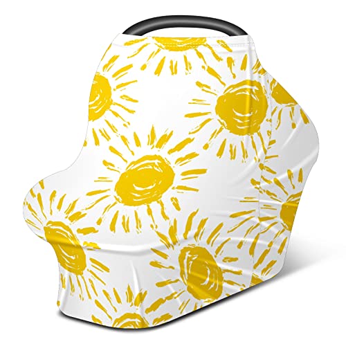 Omovi za bebe Žuti sunce uzorak Sunshine sestrinki poklopac za kolica sa marama za bebe višestruke novorođenčad