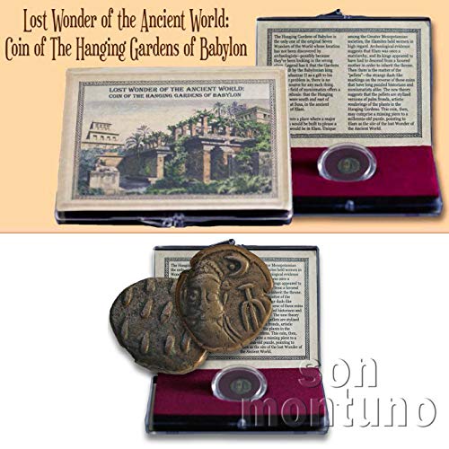 Izgubljeno čudo drevnog svijeta - drahm novčić iz visećih vrtova Babilon u bistri okvir sa certifikatom