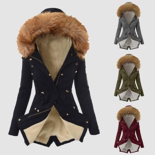 Ženske zimske kapute, žene zimski kaputi plus veličina debela runa plišana PARKA jakna topli dugi lažni