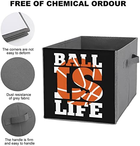 Košarka je LIFE PU kože Skladištića za skladištenje Canvas Cube Organizator korpe sa ručkama