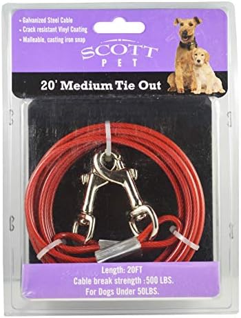 Scott Pet kabel za vezanje med 20ft, srebro