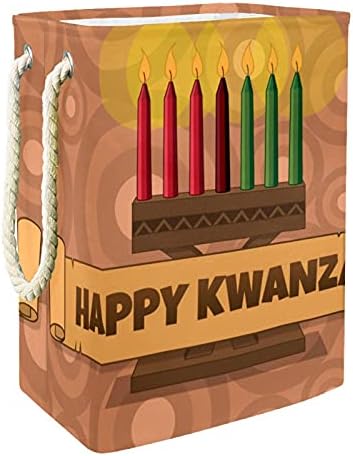 Inhomer korpa za veš Vintage Kwanzaa Candle sklopive korpe za veš Firma za pranje veša organizacija za skladištenje