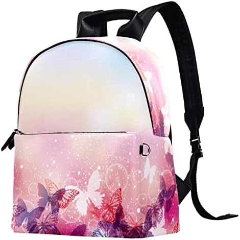 VBFOFBV ruksak za laptop, elegantan putni ruksak casual paketi za muškarce, leptir ružičasta ljubičasta
