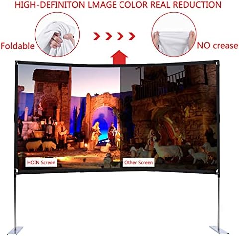 PBKINKM prijenosni ekran projektora na otvorenom sa zaslonom nosača sa postoljem 100/120 inča 16: 9 4K 3D