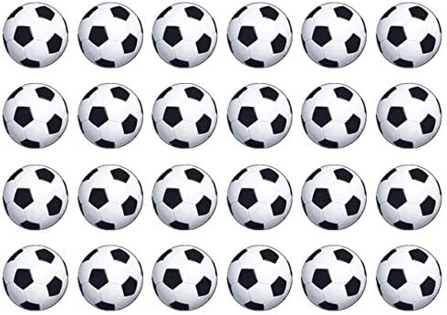 Beistle 24 komada izdržljivo papirna fudbalska lopta za sportske tematske rođendane ukrasi, 13.5 , crno