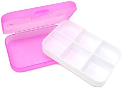 Honbay 4kom 6 odjeljaka vodootporna plastična kutija za organizatore pilula za svakodnevnu ili putnu upotrebu