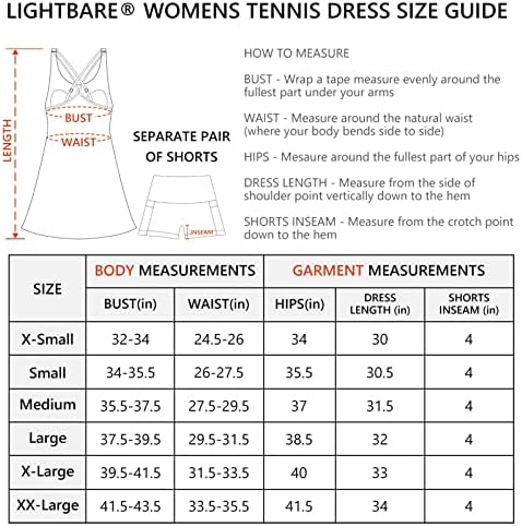 Lightbare ženska teniska haljina s ugrađenim grudnjacima i odvojivim kratkim hlačama Podesivi trake UPF 50+ brzo suh