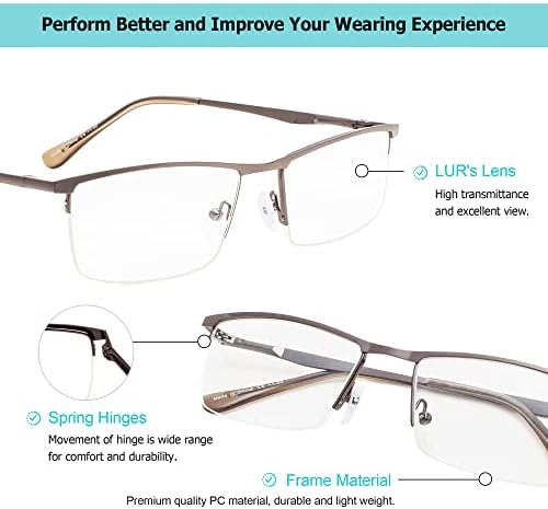 LUR 3 pakovanja na pola obruča za čitanje + 4 paketa klasične naočale za čitanje