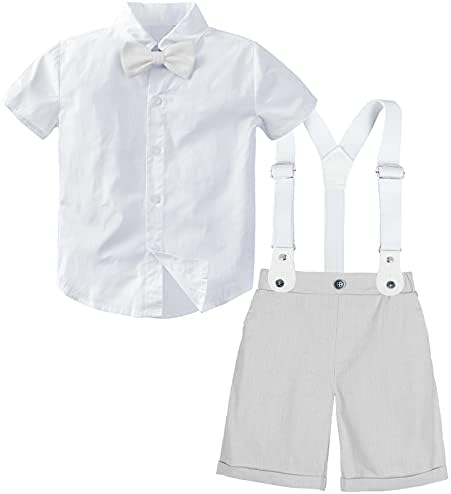 A & J Dizajn Baby Boys Gentleman odijelo, 2pcs Outfit Majica i hlače