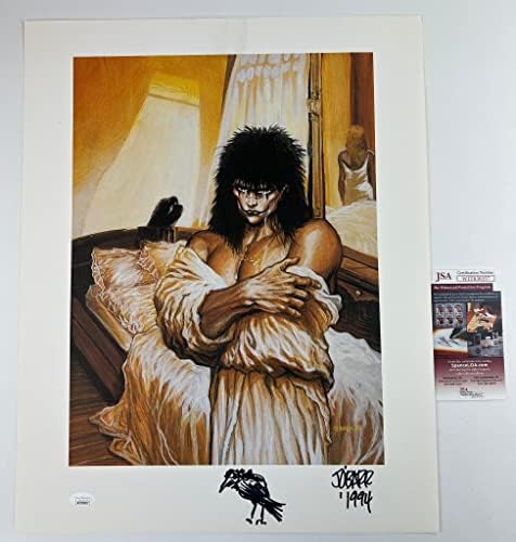 James O'barr potpisan i skiciran 16x29 Art Print Poster Eric Draven Crow Autograph 1994 JSA svjedok