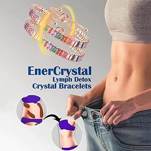 ENERCRYSTAL Lymf Detox Crystal narukvice, narukvice za kristalno izlječenje prirodnih kamenja, olakšanje stresnog usavršavanja na narukvice energije