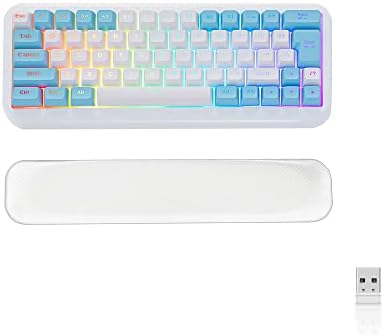 7keys 60% 2.4 G bežična tastatura za igre sa naslonom za zapešće, kompaktna 63 tastera Mini RGB svetleća