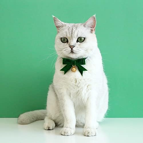 Jgocot Cat ovratnik sa zvonom, 2 paketa Božićna ovratnik za mačke sigurnost Otcijepljeni ovratnik za mačiće
