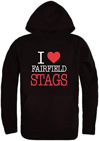 W Republic I Love Fairfield University STAGS Fleece Hoodie Dukserice