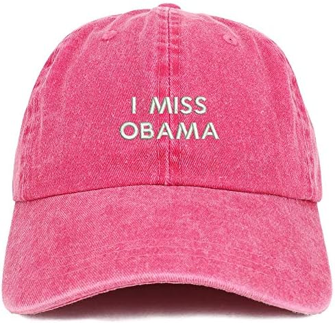 Trendy Odjeća za odjeću I mi nedostaje Obama vezena kapa s niskim profilom