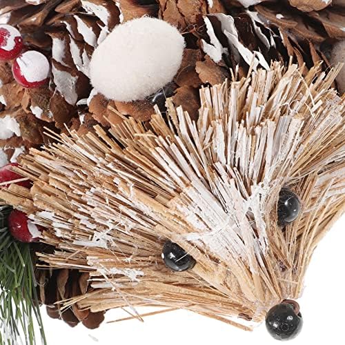 Amosfun poklon ukrasi jež minijaturni šišarke zanatskih ukrasa Holiday Berry Ornament životinjski minijaturni