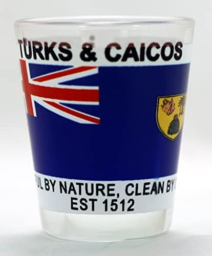 Turci & Caicos zastavu Shot Glass
