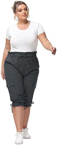 Hanna Nikole Plus Veličina JOGGER-a za useljene hlače za žene lagane planinarske gaćice sa džepovima