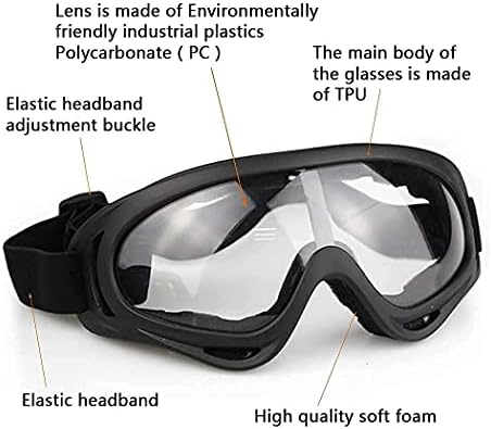 Aoutacc Airsoft zaštitni set opreme, poluokvi mrežasta maska ​​sa zaštitom od uha i taktičke naočale za