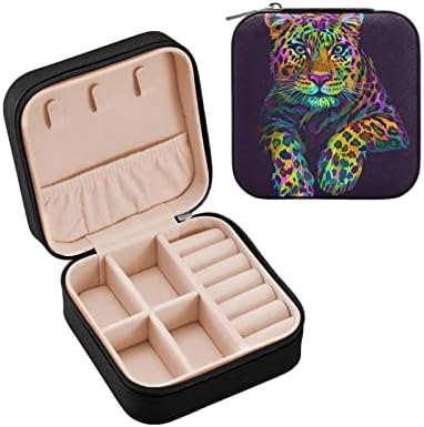 ALAZA Animal Leopard mala kutija za nakit za žene djevojke muškarci putna torbica za nakit Pu Organizator,