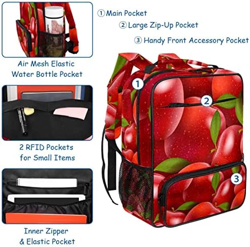 VBFOFBV ruksak za laptop, elegantan putni ruksak casual paketa ramena torba za muškarce, voće crveno