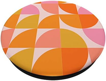 Geometrijski sredina stoljeća Moderni apstraktni uzorak ružičasti narančasti Popsockets Popgrip: Zamotavanje