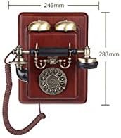 Walnuta Retro Antique Wall Phone, Fashied Telefon Desk Dial Telefon sa zapisima poziva za uredski kućni