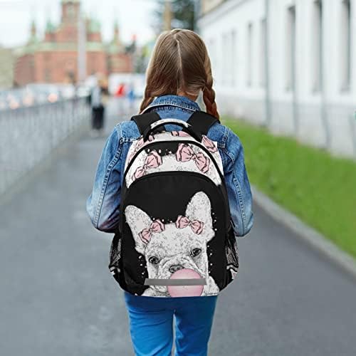 Slatki francuski ruksaci buldoga Travel Laptop Daypack školske torbe za muškarce Žene Tinejdžeri Djeca