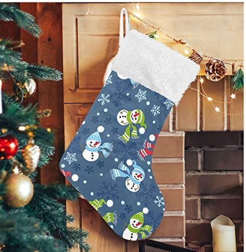Alaza Božićne čarape Nova godina i Božićni snjegoviljki klasični personalizirani veliki ukrasi za čarape