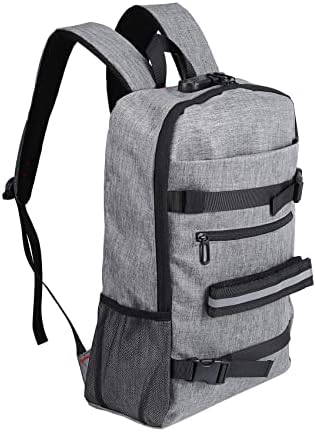 Qezodsx ruksak protiv krađe Lozinka za zaključavanje USB punjenja torba za ramena za putni računar Longoboard