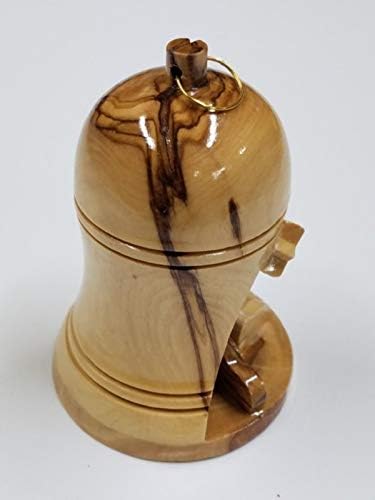 Olive Wood Betlehem Nativnost Bell Viseći božićni ukras by Betlehem Pokloni TM)