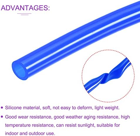 Dmiotech 5/16 ID 1/2 od 6,6 stopa silikonske cijevi plave industrijske silikonske cijevi za pumpu za vodu