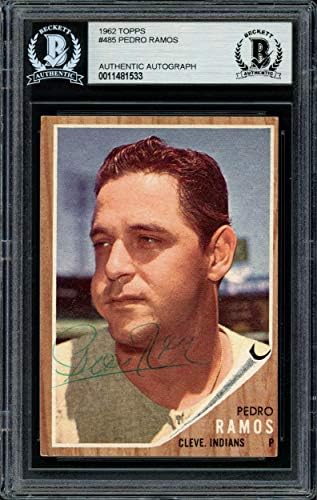 Pedro Ramos AUTOGREGE 1962 kartice 485 Cleveland Indijanci Beckett BAS 11481533 - bejzbol ploče sa autogramiranim