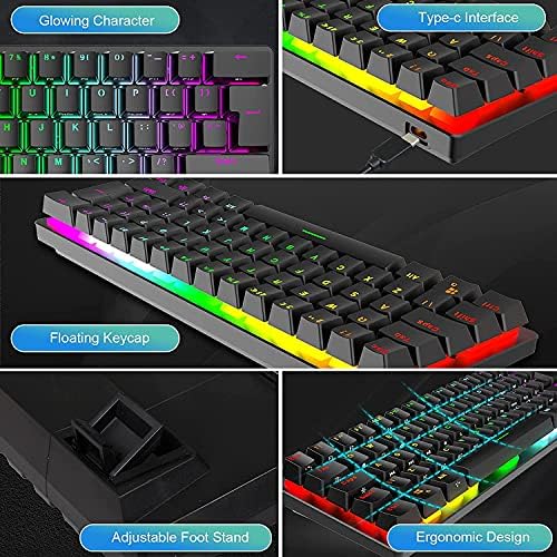 Wired Gaming Keyboard Mouse Combo Chroma RGB mehanička tastatura sa pozadinskim osvetljenjem sa 61 tasterom
