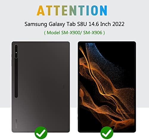 Miesherk Galaxy Tab S8 Ultra 14.6 inča Kartica S8U Case 2022 Heavy duak otporan na zaštitu zaštitnog poklopca-olovka