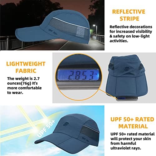Rrvane sklopivi Upf50+ šešir za zaštitu od sunca, Brzosušeća bejzbol kapa prijenosni podesivi sportski šeširi