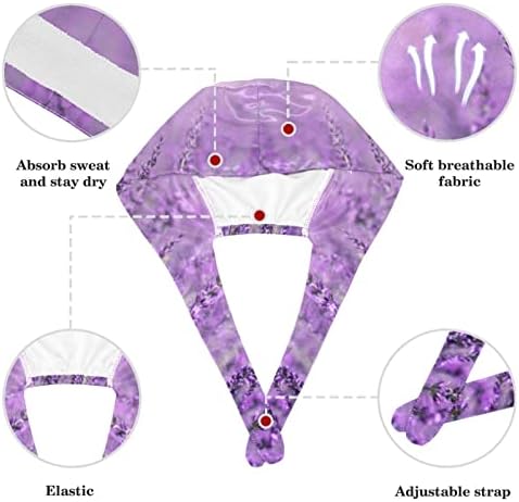 Vioqxi Radne kape sa tipkama i vrpcom za žene za žene, podesiva elastična zavoj za zavoj