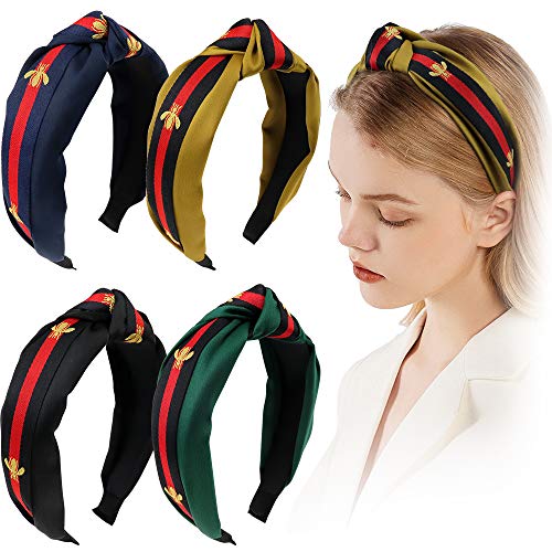NODG 4 komada pletene trake za glavu Turban trake za žene široke trake za žene Boho trake za glavu za žene