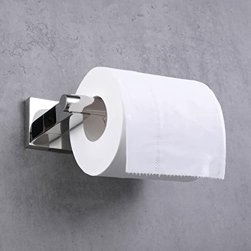 Držač za toaletni papir polirani Chrome, Suyar SUS304 Zidni nosač za zid od nehrđajućeg čelika, držač za nosače za kockice, TP držač za kupaonicu kuhinju