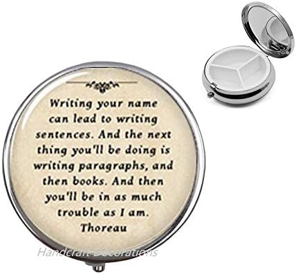 Pisanje vašeg imena može dovesti do pisanja rečenica kutija za pilule Glass Photo Library kutija za nakit.F248