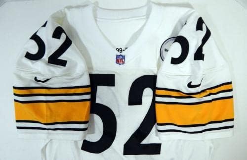 1999 Pittsburgh Steelers 52 Igra izdana bijeli dres 50 DP21310 - nepotpisana NFL igra rabljeni dresovi