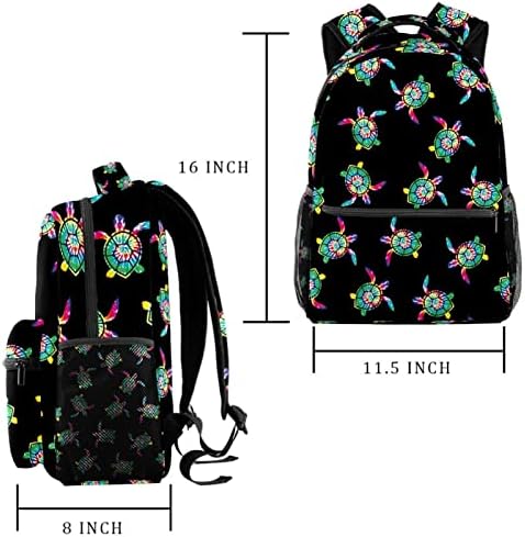 Kapohu šarene kornjače kornjače uzorak casual školskog ruksaka za dječake djevojke za laptop torba za putničke