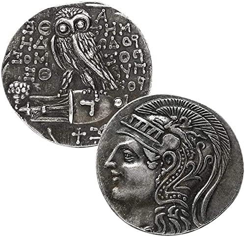 Chenchen Ancient Grčka sova Athena Srebrni novčić Boginja mudrosti Strani kovanica Art Coin Coon Antique