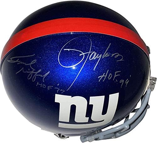 Lawrence Taylor & Frank Gifford potpisao divovi PROLINE kaciga TriStar-autograme NFL kacige