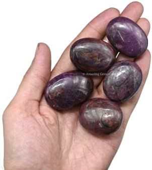 Mali rubin palminski kamen - džepni masaža zabrinutost za prirodno tijelo Čakra Balansiranje, Reiki liječenje