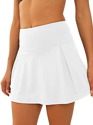 Skort skroznim klizačima za protok za žene za žene na daske teniske suknje sa džepovima Shorts Workout Trčanje