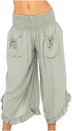 Ženske vintage Capri hlače Tie dye Ispis baggy harem hlače Ležerne prilike sažetosti široke noge pantalone