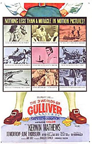 3 svijeta Gullivera 1960. U. Jedan poster listova