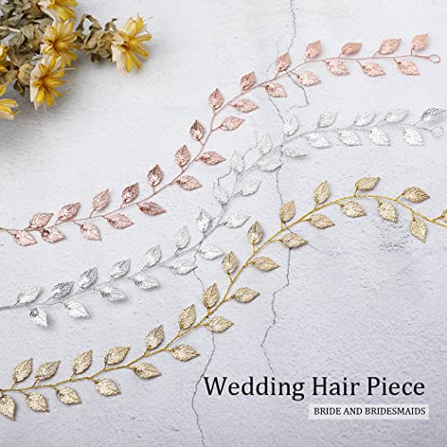 JAKAWIN Leaf Bride Wedding Hair Vine Gold hair Piece Bridal Hair Accessories za žene i djevojke HV179