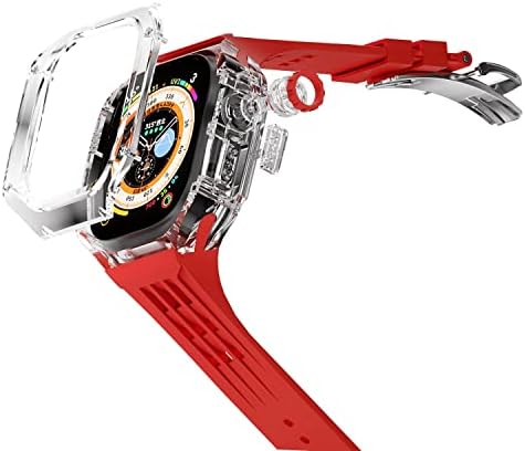 Dyizu Transparent Mod CASIT za Apple Watch 49 mm Gumeni sportski pojas za IWATCH seriju ultra 8 silikonskih
